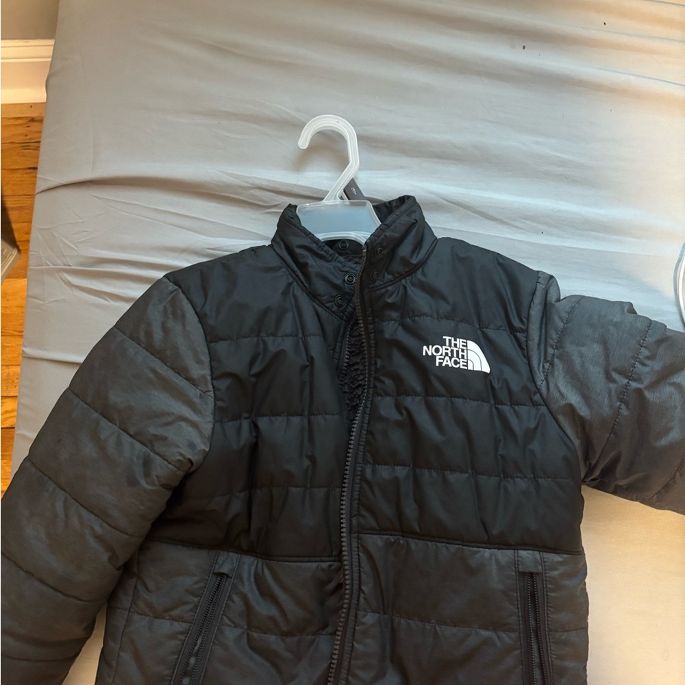 The North Face Charcoal and Black Quilted Jacket